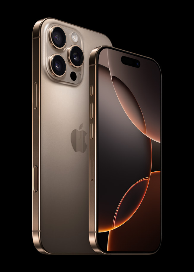 Imagem oficial ilustrativa da linha iPhone 16 Pro